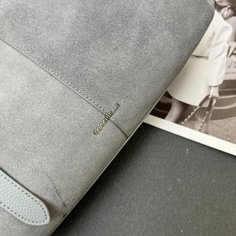 Coccinelle Gray Leather Shoulder Bag H08872 - Image 6