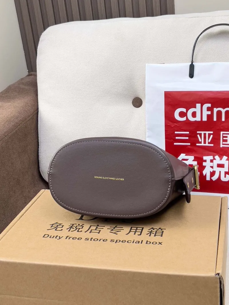 Coach Brown Leather Bucket Bag with Small Pouch - Image 3