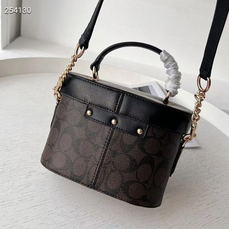 Coach 254130 Brown Black Top Handle Crossbody Bag - Image 6