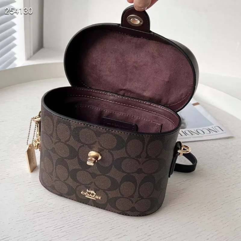 Coach 254130 Brown Black Top Handle Crossbody Bag - Image 8