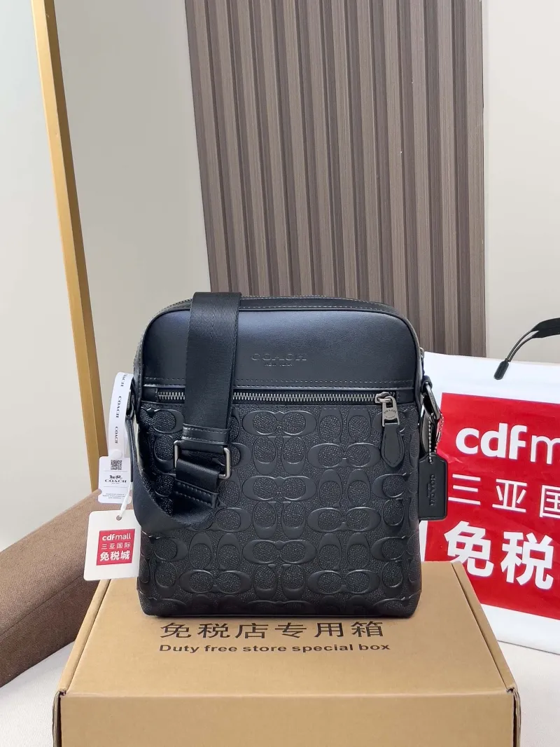 Coach Black Signature Crossbody Bag - Image 4