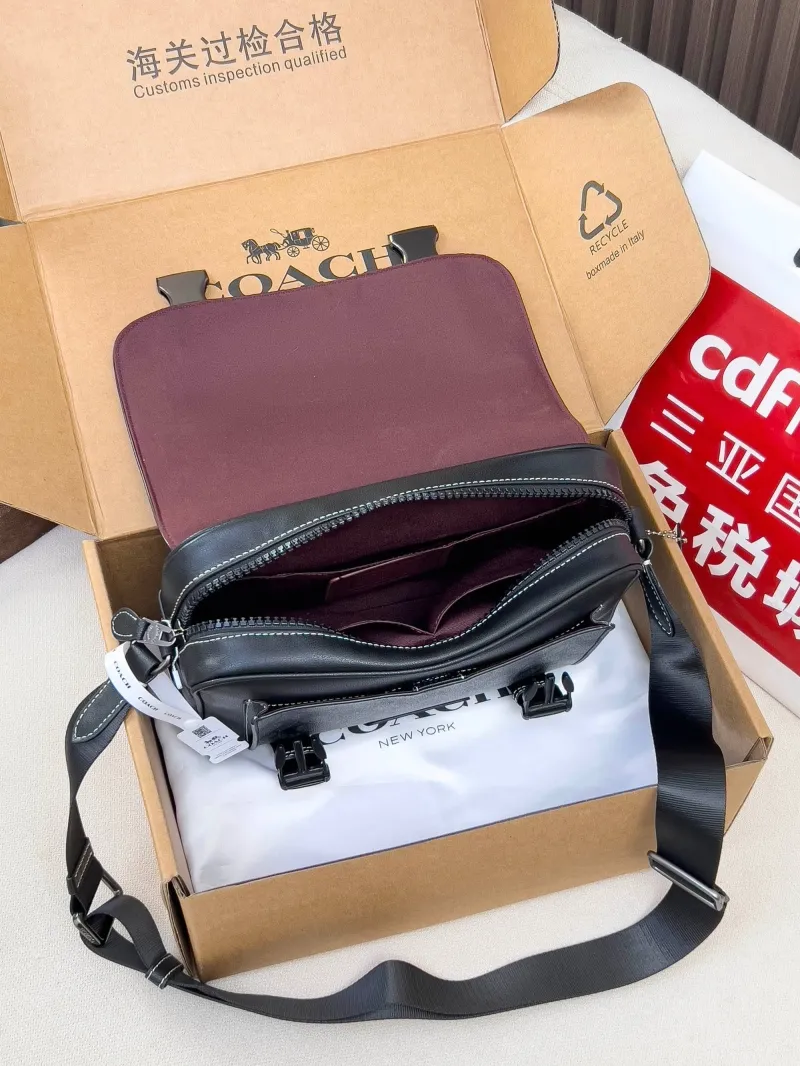 Coach Black Crossbody Satchel Bag - Image 5