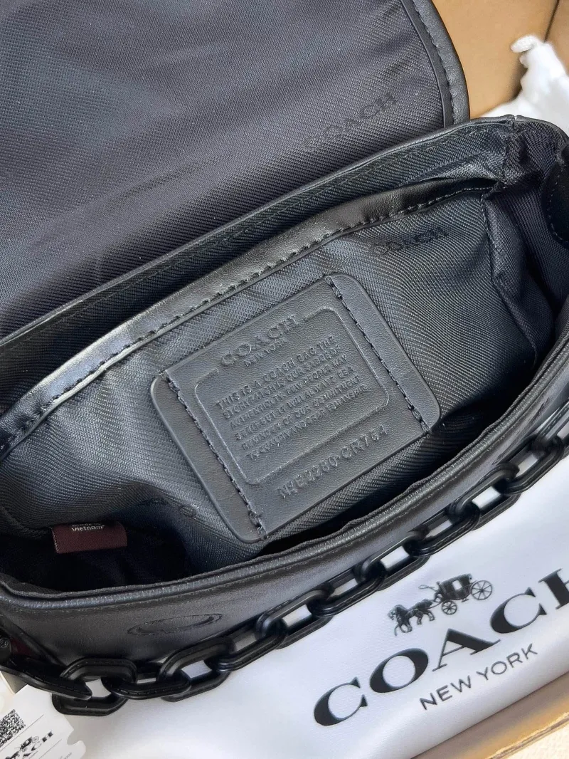 Coach Black Leather Crossbody Bag - Image 6