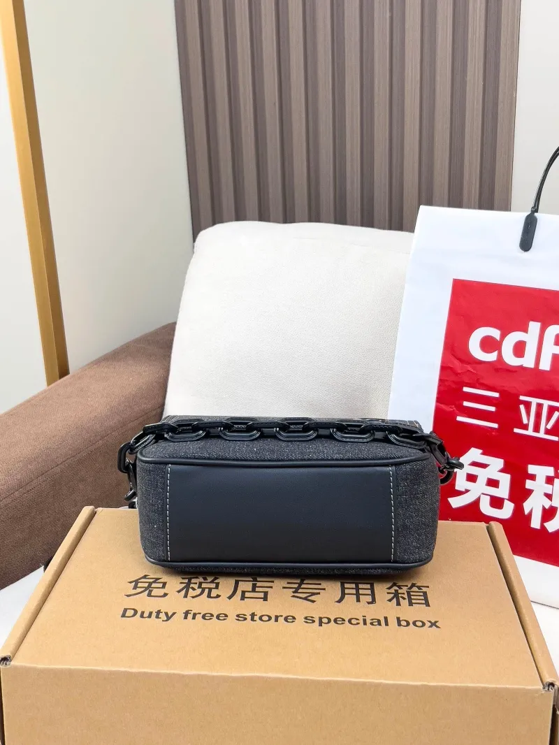 Coach Black Denim Crossbody Satchel Bag 62 - Image 3