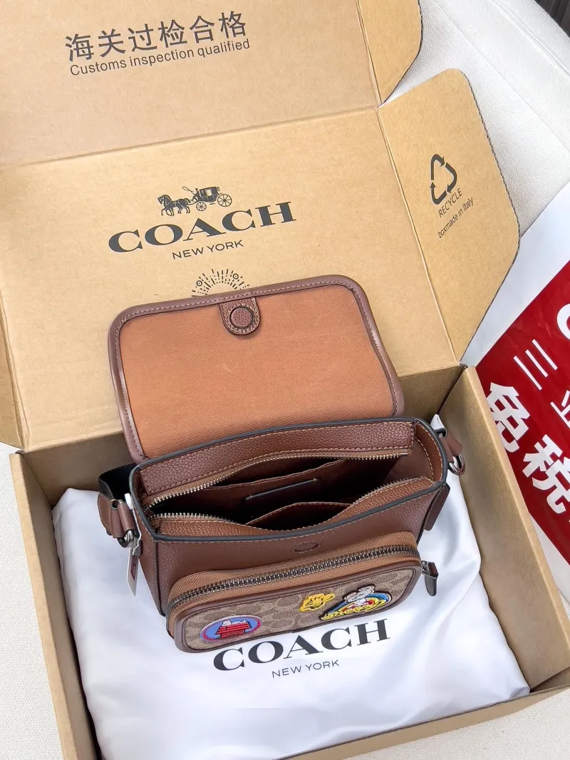 Coach Snoopy Crossbody Bag Brown - Image 5