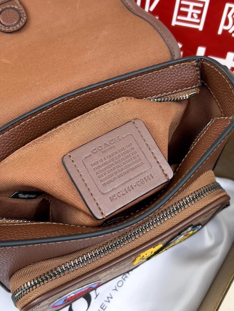 Coach Snoopy Crossbody Bag Brown - Image 6