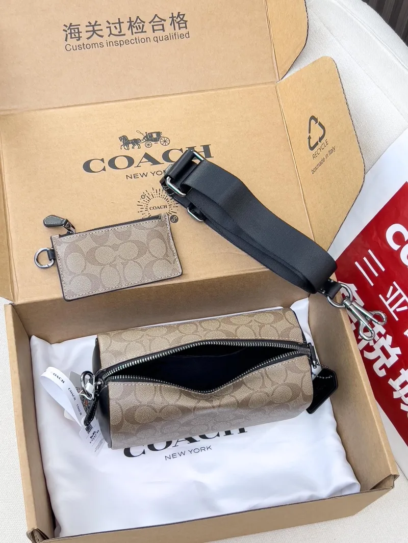 Coach Signature Crossbody Bag with Card Holder - Image 5