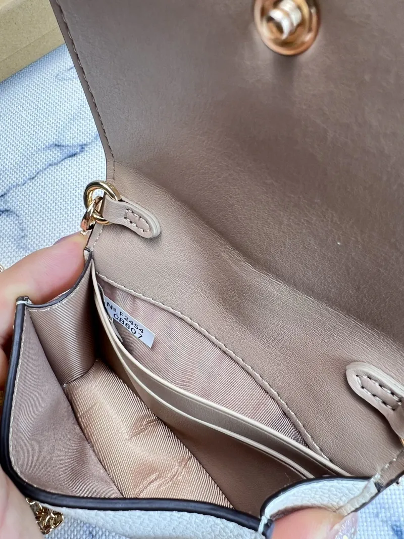 Coach White Mini Strawberry Print Crossbody Bag - Image 8