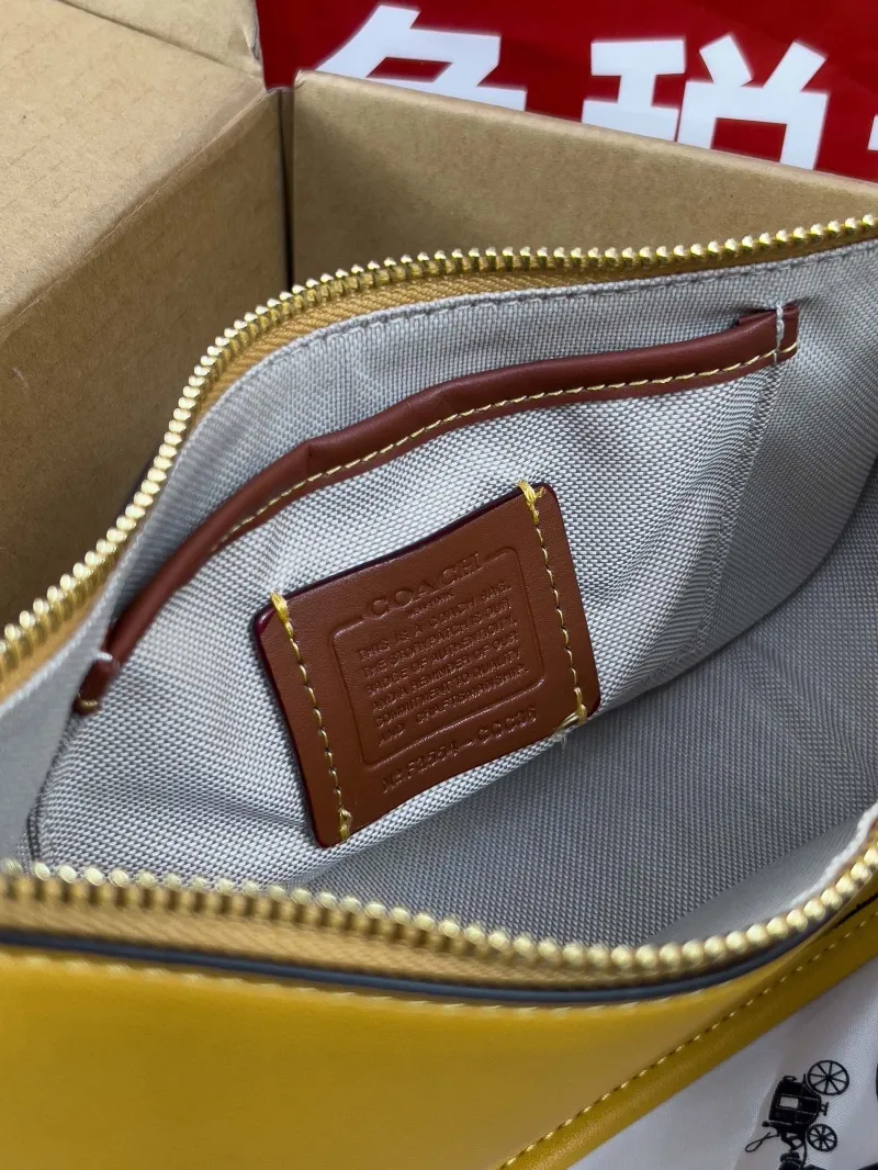 Coach Yellow Satchel Crossbody Bag 86 - Image 6
