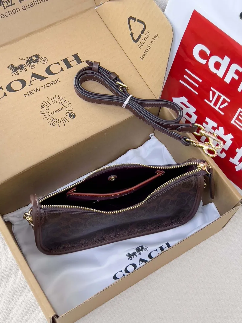Coach Dark Brown Small Crossbody Bag - Image 5