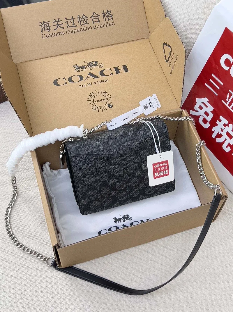 Alternative view of Coach Black Signature Crossbody Satchel Bag