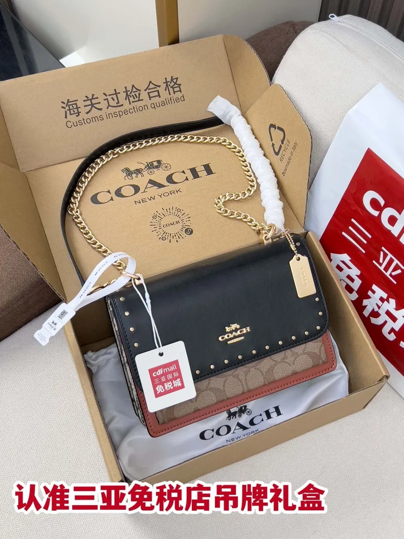 Coach 93 Black Brown Satchel Bag