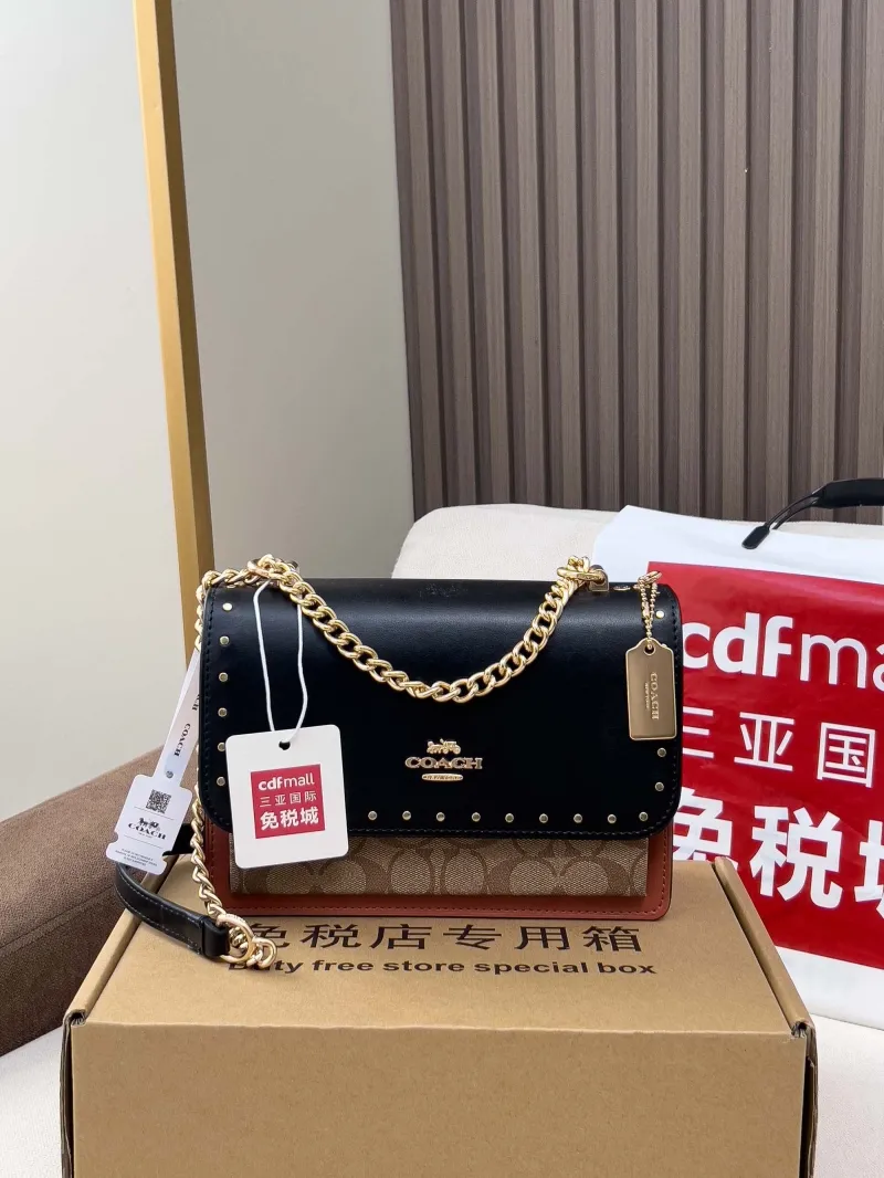 Coach 93 Black Brown Satchel Bag - Image 3