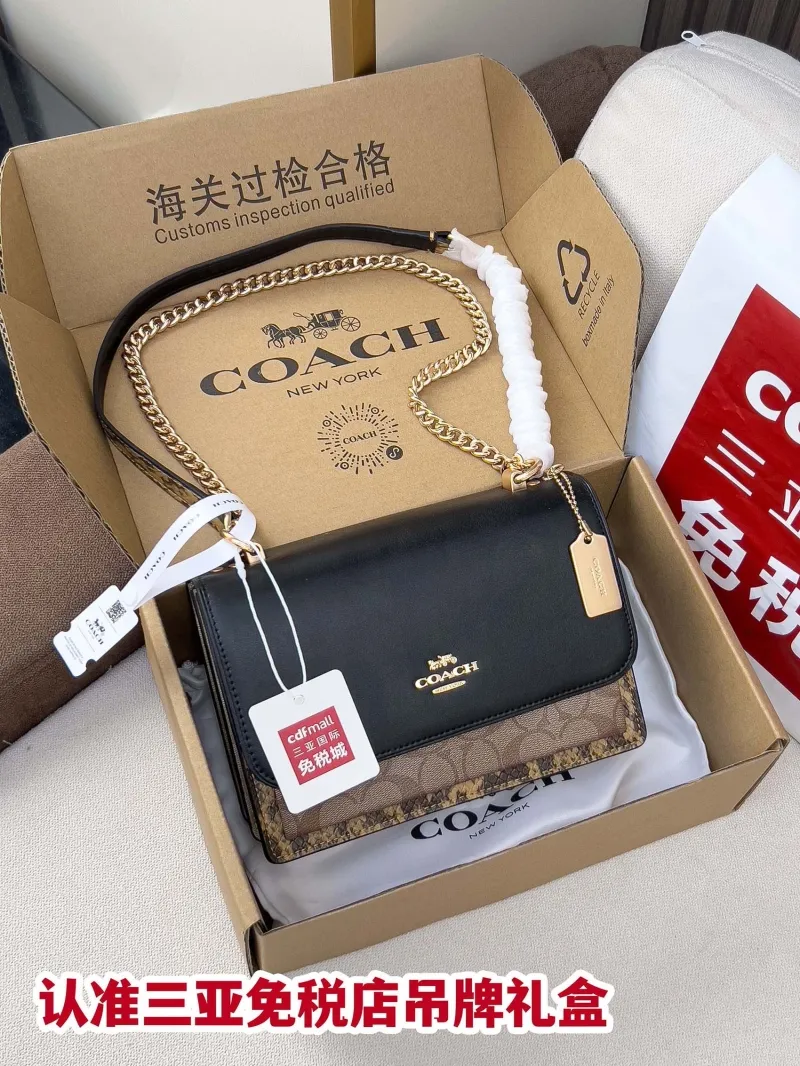 Coach Black Signature Canvas Satchel Bag