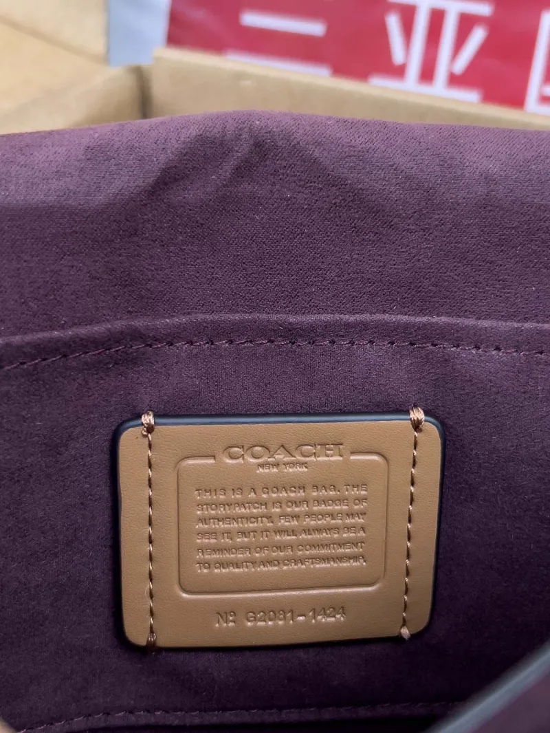 Coach Black Signature Canvas Satchel Bag - Image 6
