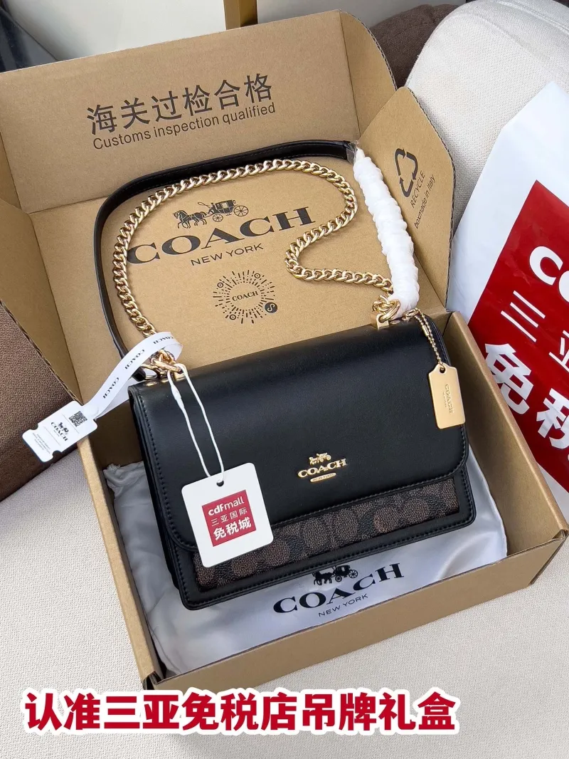 Coach Black Leather Satchel Bag
