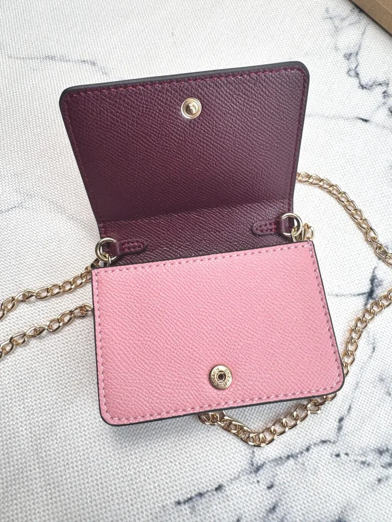 Coach Pink Mini Chain Crossbody Bag 110 - Image 6