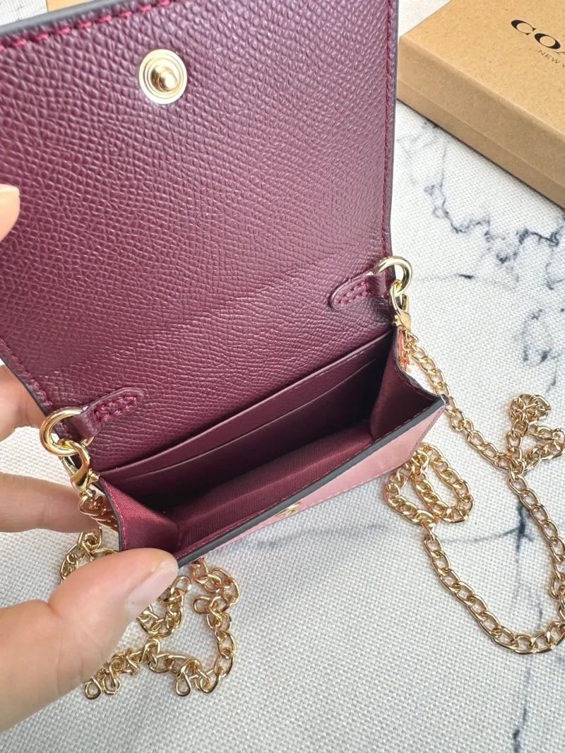 Coach Pink Mini Chain Crossbody Bag 110 - Image 7