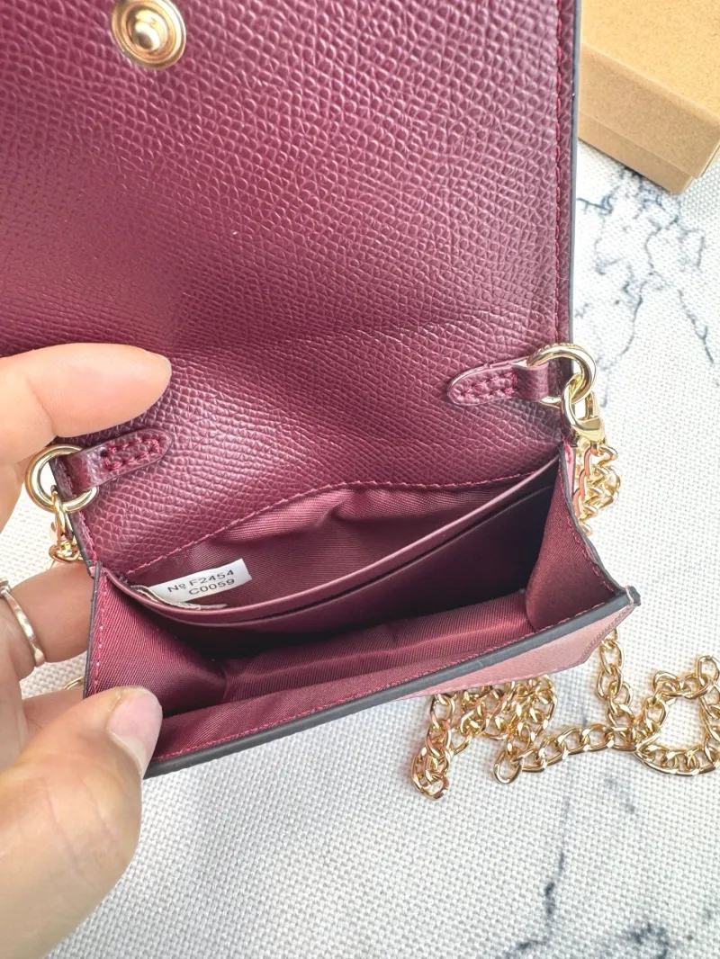 Coach Pink Mini Chain Crossbody Bag 110 - Image 8