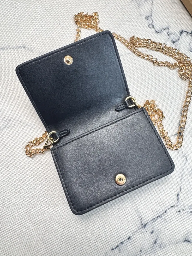 Coach Dark Brown Mini Chain Crossbody Wallet - Image 6