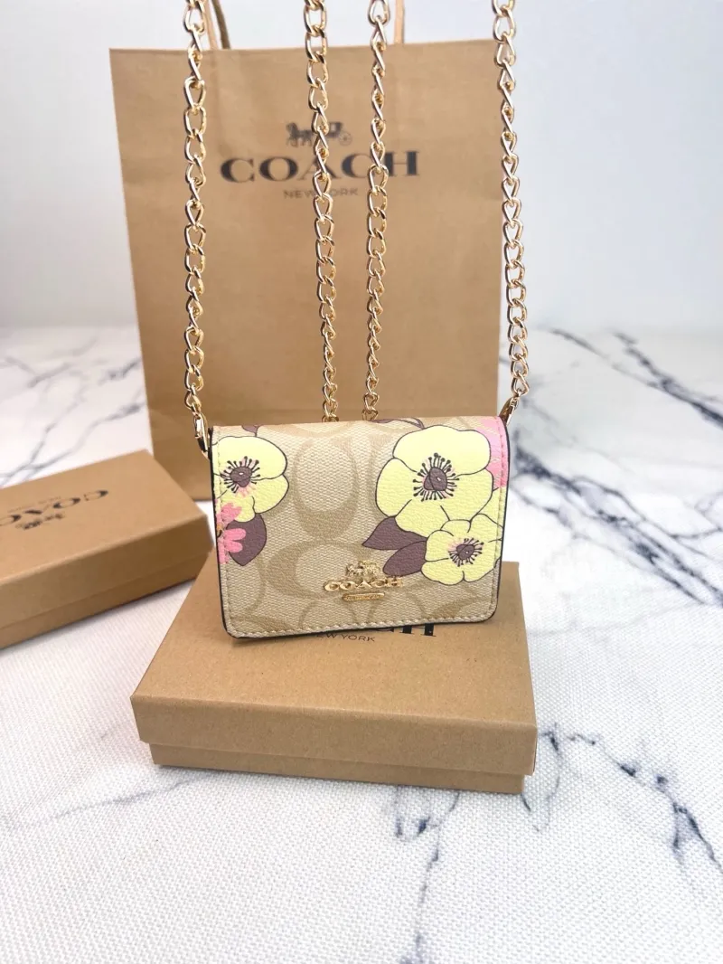Alternative view of Coach Floral Print Mini Chain Wallet