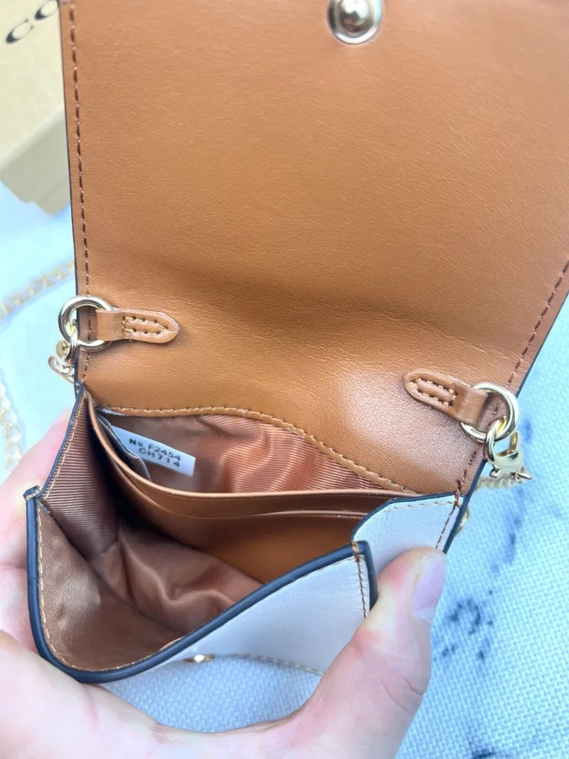 Coach Floral Print Mini Chain Wallet - Image 8
