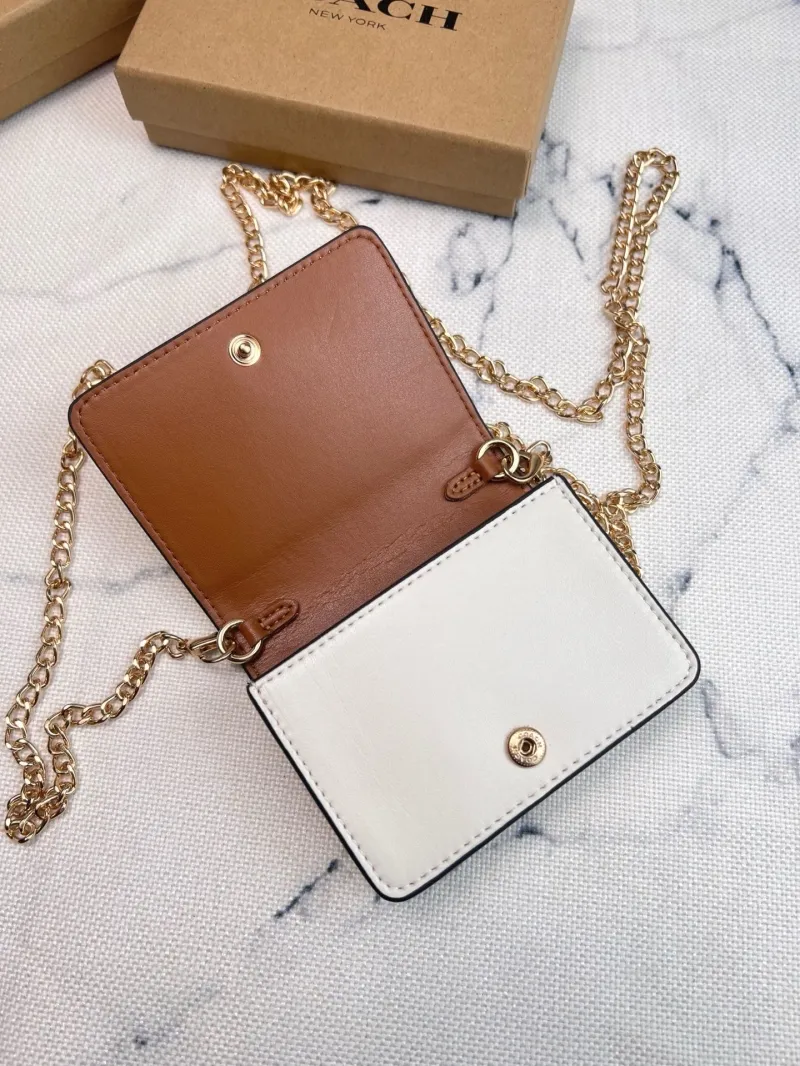 Coach White Daisy Embroidered Chain Mini Bag - Image 6
