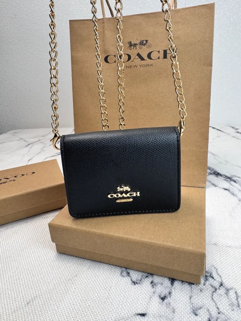 Alternative view of Coach Black Mini Chain Wallet
