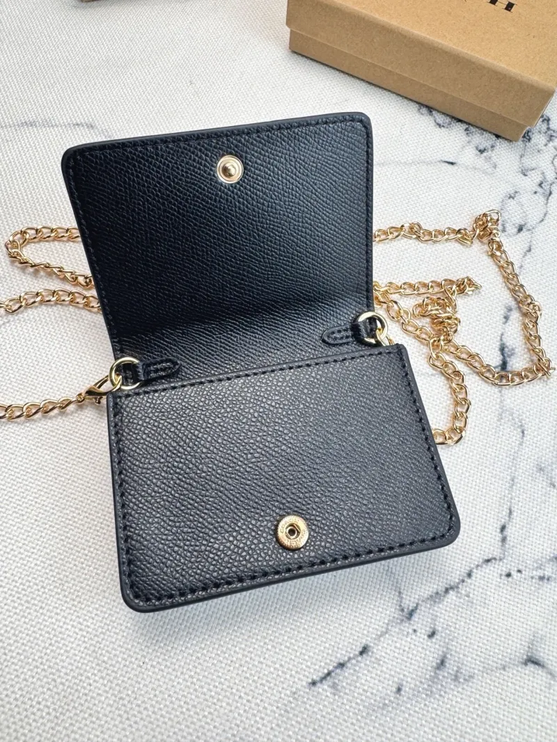 Coach Black Mini Chain Wallet - Image 6