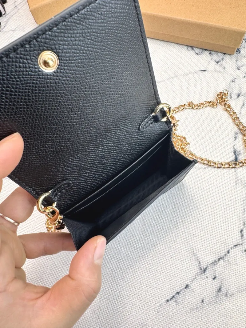 Coach Black Mini Chain Wallet - Image 7