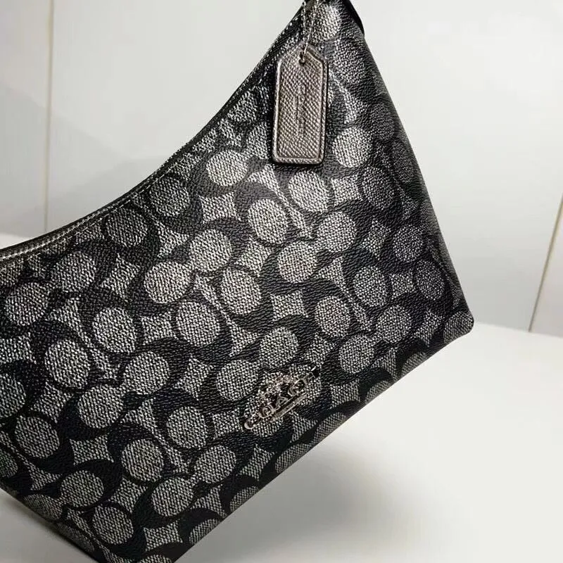 Coach Black Metallic Hobo Shoulder Bag 129 - Image 5
