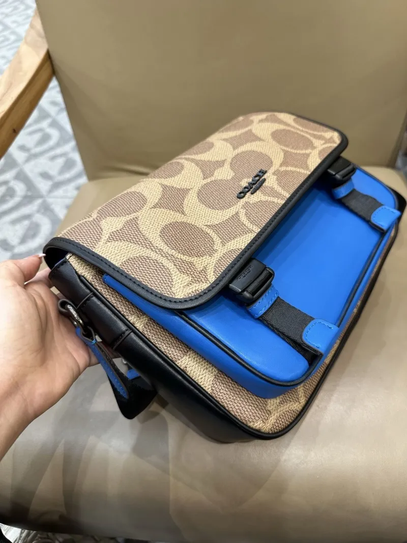 Alternative view of Coach 130 Khaki Blue Crossbody Messenger Bag