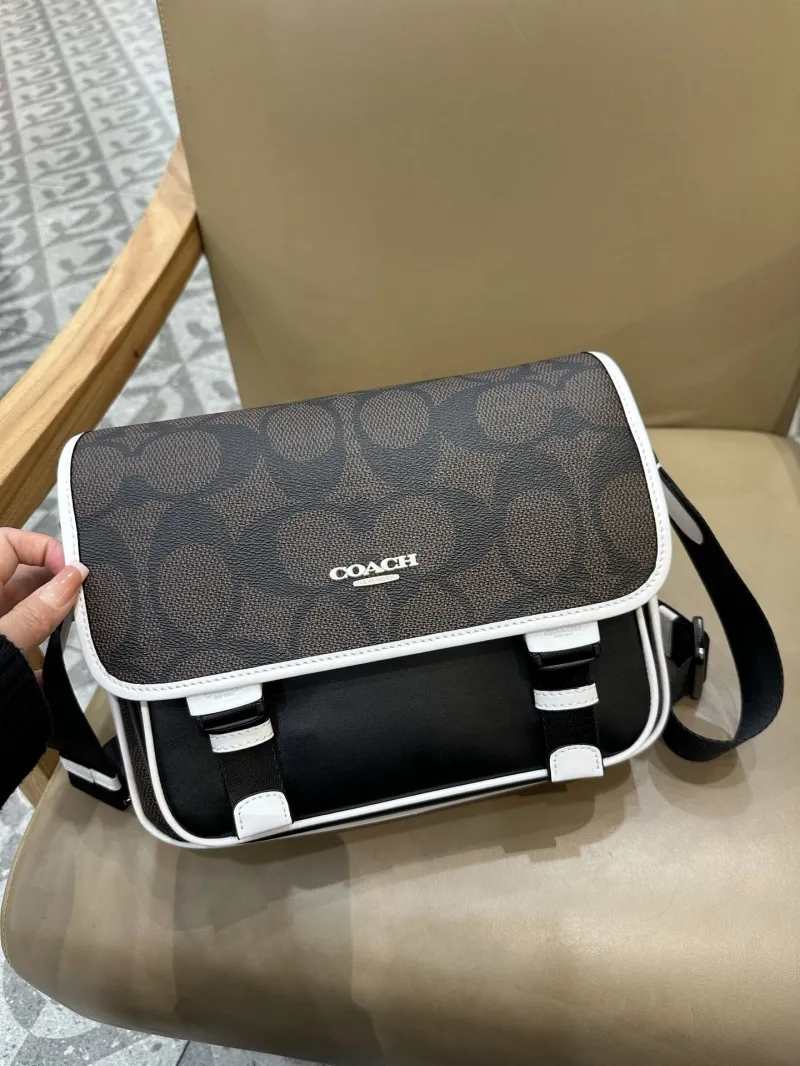 Coach Satchel Bag 131 Brown Black White Crossbody