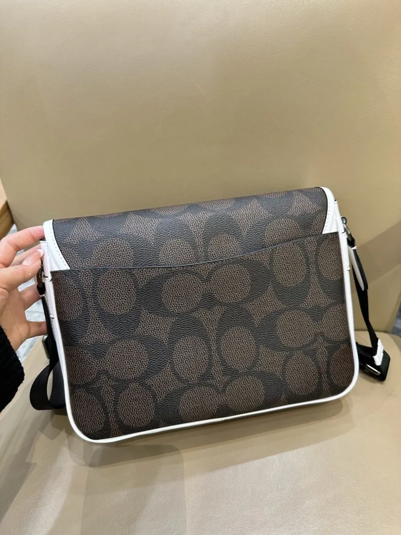 Alternative view of Coach Satchel Bag 131 Brown Black White Crossbody