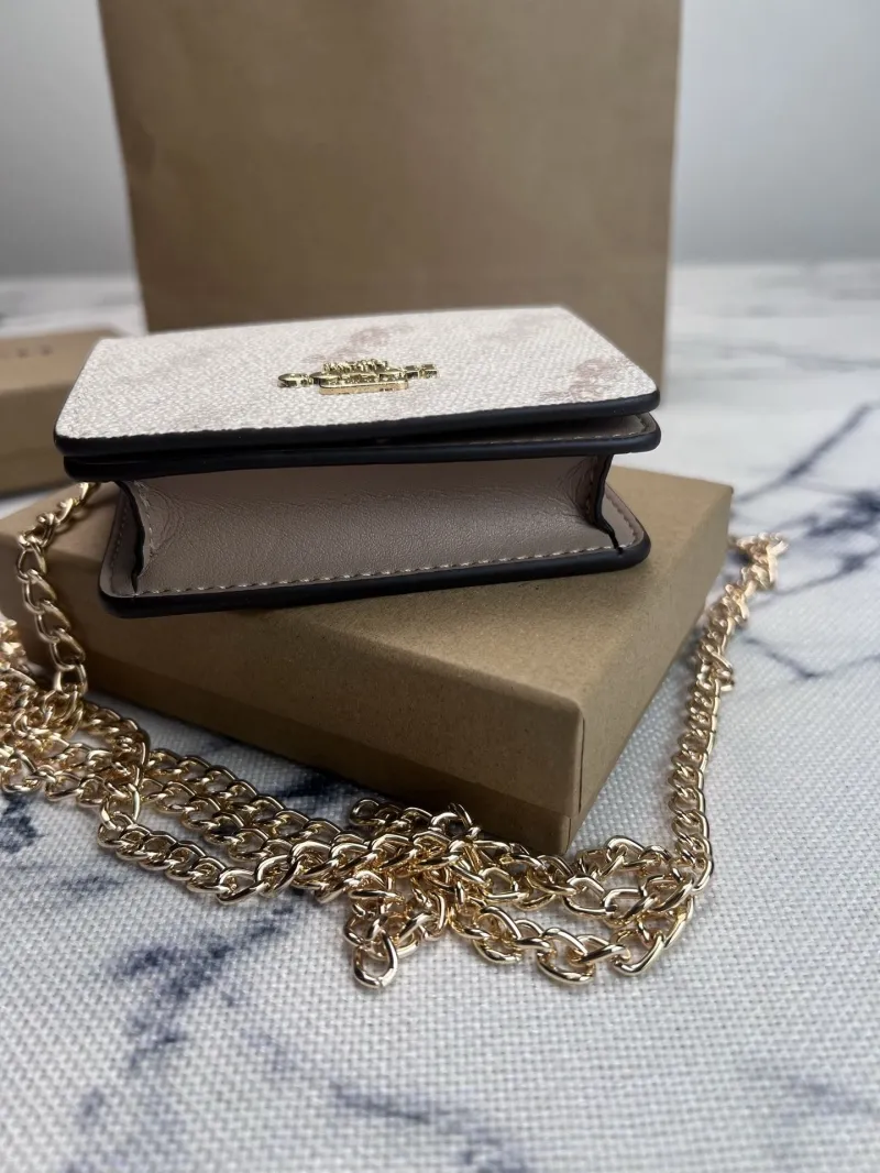 Coach Mini Chain Crossbody Bag White 132 - Image 5