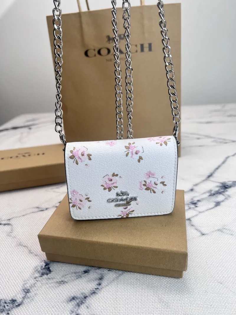 Alternative view of Coach White Floral Mini Crossbody Bag 133