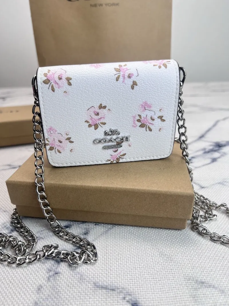 Coach White Floral Mini Crossbody Bag 133 - Image 3