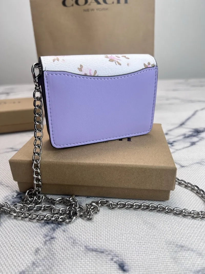 Coach White Floral Mini Crossbody Bag 133 - Image 4