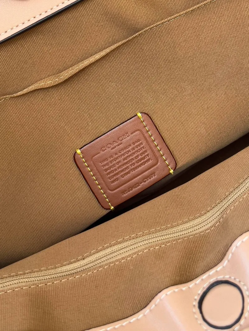 Coach Signature Shopping Tote Bag Light Beige - Image 6