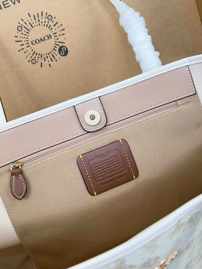 Coach White Shopping Tote Bag - Image 6
