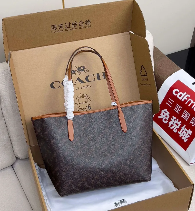 Alternative view of Coach Dark Brown Monogram Tote Bag