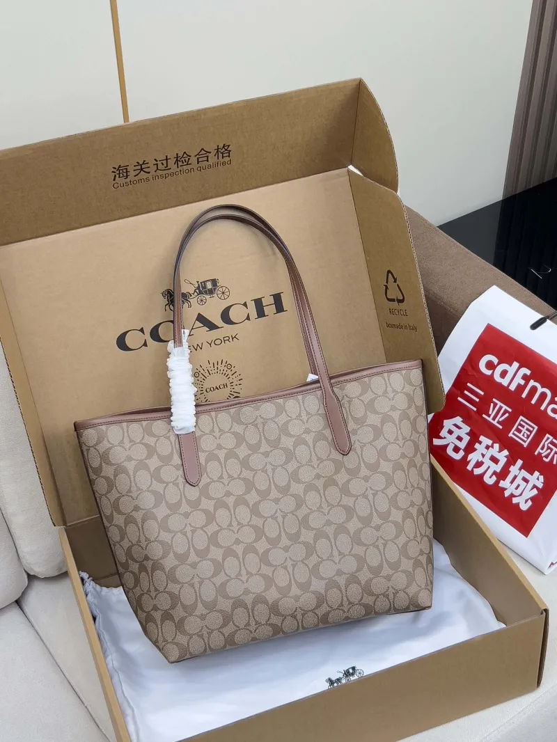 Alternative view of Coach New York Signature Tote Bag Khaki