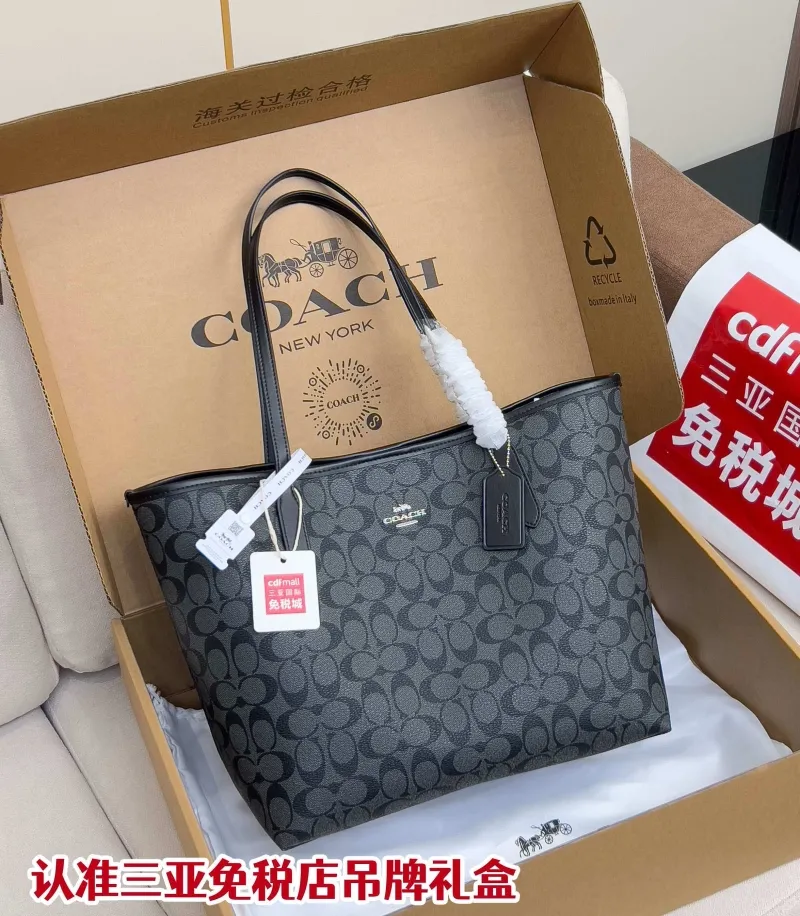 Coach Signature Tote Bag Black
