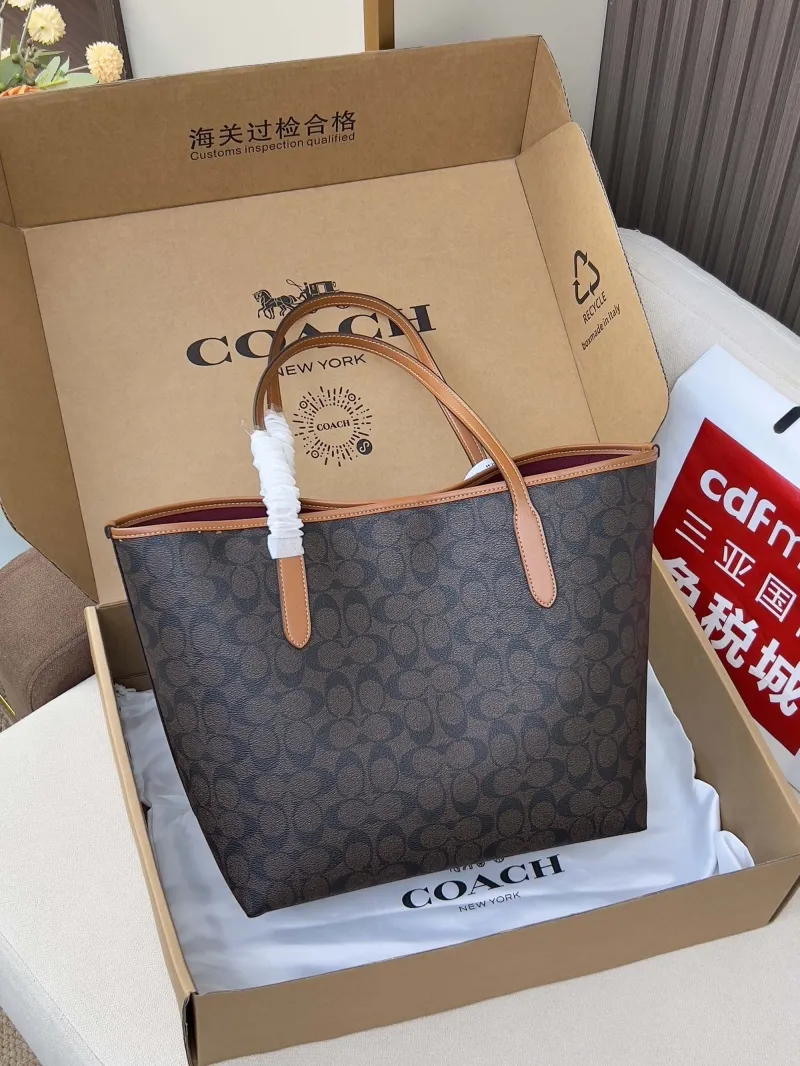 Alternative view of Coach Brown Signature Tote Bag