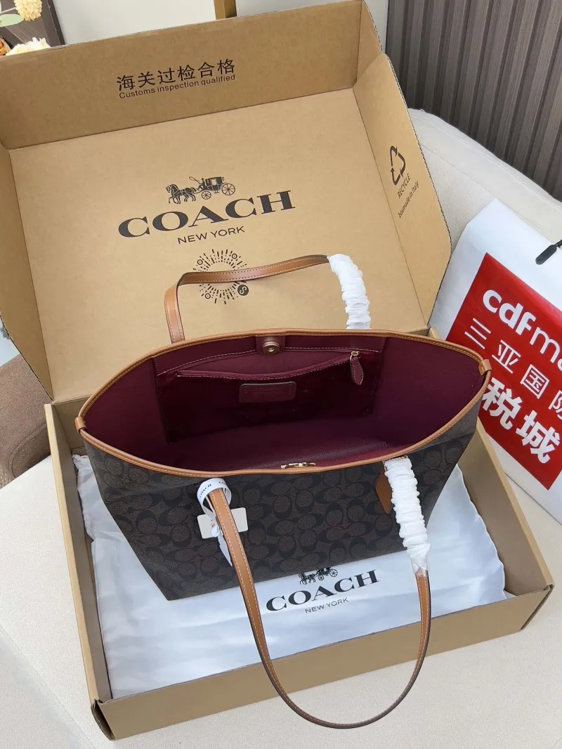 Coach Brown Signature Tote Bag - Image 5