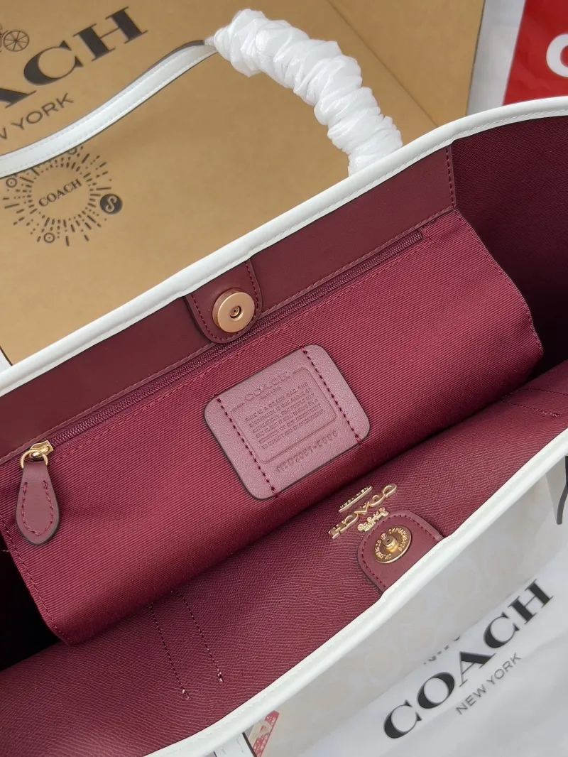 Coach White Tote Bag Luxury Shopping Bag - Image 6