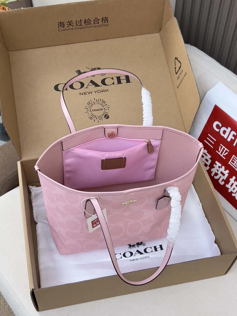 Coach Pink Signature Tote Bag - Image 5