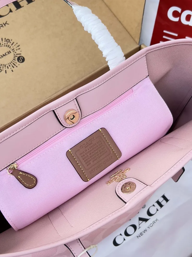 Coach Pink Signature Tote Bag - Image 6