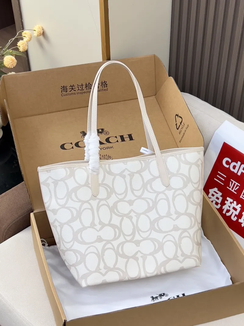 Alternative view of Coach White Signature Tote Bag