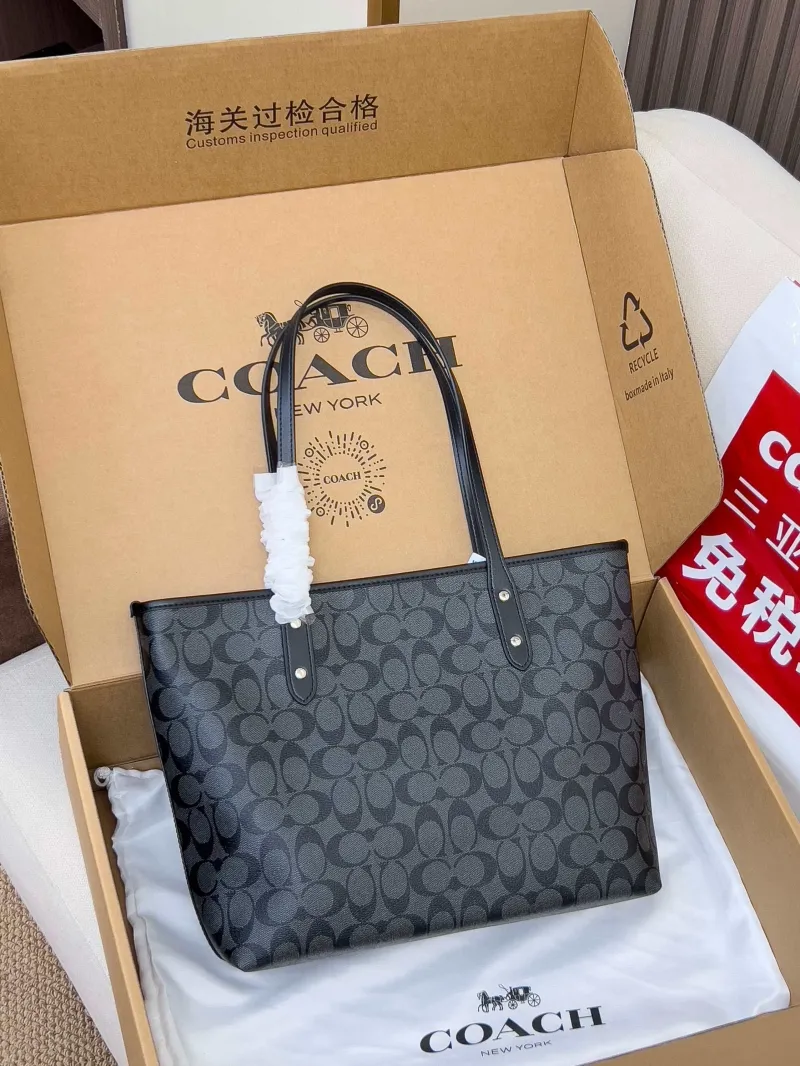 Alternative view of Coach Black Signature Tote Bag
